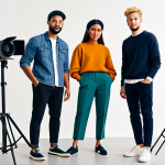 **

"A diverse group of content creators collaborating with a fashion brand, fully clothed in stylish, modest clothing.  They are working together in a bright, modern studio with cameras and equipment visible.  The atmosphere is collaborative and positive. Safe for work, appropriate content, professional collaboration, perfect anatomy, natural pose, family-friendly."

**