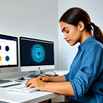 **

A professional artist, fully clothed in modest attire, registering their digital artwork on a blockchain platform. The background shows a clean, modern workspace with computers and digital art tools.  Emphasis on secure digital ownership and copyright protection. Safe for work, appropriate content, perfect anatomy, well-formed hands, family-friendly.

**